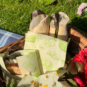 Beeswax Wraps - Re-usable, biodegradable and stylish (3 Pack)