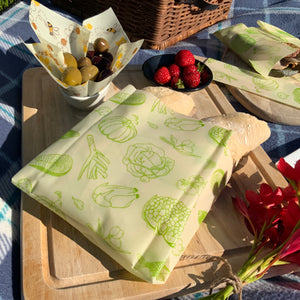 Beeswax Wraps - Re-usable, biodegradable and stylish (3 Pack)