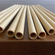 Load image into Gallery viewer, Bamboo Drinking Straws - Biodegradable and naturally renewing (12 Pack)
