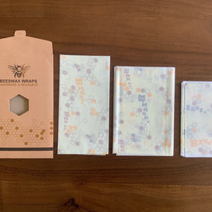 Beeswax Wraps - Re-usable, biodegradable and stylish (3 Pack)