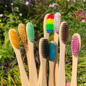 Bamboo Toothbrushes - Non plastic and great to use (10 Pack)