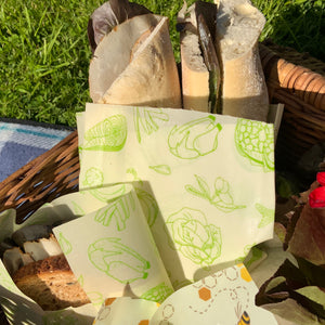 Beeswax Wraps - Re-usable, biodegradable and stylish (3 Pack)