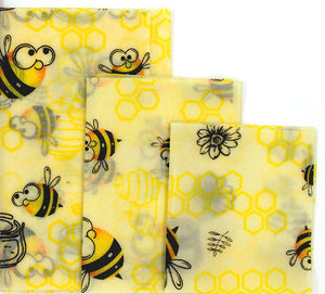 Beeswax Wraps - Re-usable, biodegradable and stylish (3 Pack)