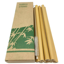 Load image into Gallery viewer, Bamboo Drinking Straws - Biodegradable and naturally renewing (12 Pack)
