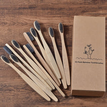 Load image into Gallery viewer, Bamboo Toothbrushes - Non plastic and great to use (10 Pack)
