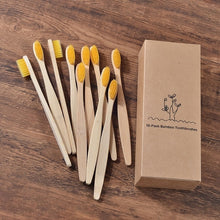 Load image into Gallery viewer, Bamboo Toothbrushes - Non plastic and great to use (10 Pack)
