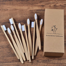 Load image into Gallery viewer, Bamboo Toothbrushes - Non plastic and great to use (10 Pack)
