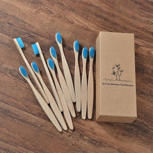 Load image into Gallery viewer, Bamboo Toothbrushes - Non plastic and great to use (10 Pack)
