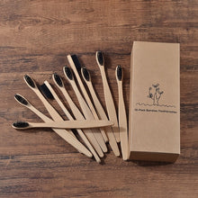 Load image into Gallery viewer, Bamboo Toothbrushes - Non plastic and great to use (10 Pack)
