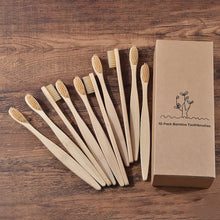 Load image into Gallery viewer, Bamboo Toothbrushes - Non plastic and great to use (10 Pack)
