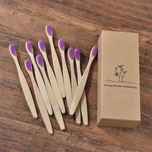 Load image into Gallery viewer, Bamboo Toothbrushes - Non plastic and great to use (10 Pack)
