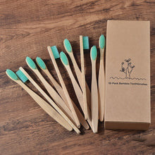 Load image into Gallery viewer, Bamboo Toothbrushes - Non plastic and great to use (10 Pack)
