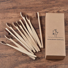 Load image into Gallery viewer, Bamboo Toothbrushes - Non plastic and great to use (10 Pack)
