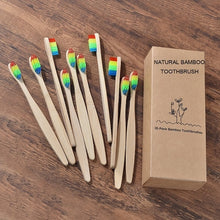 Load image into Gallery viewer, Bamboo Toothbrushes - Non plastic and great to use (10 Pack)
